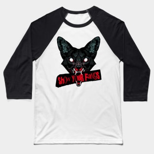 SHOW YOUR FANGS (ANTIFA) Baseball T-Shirt